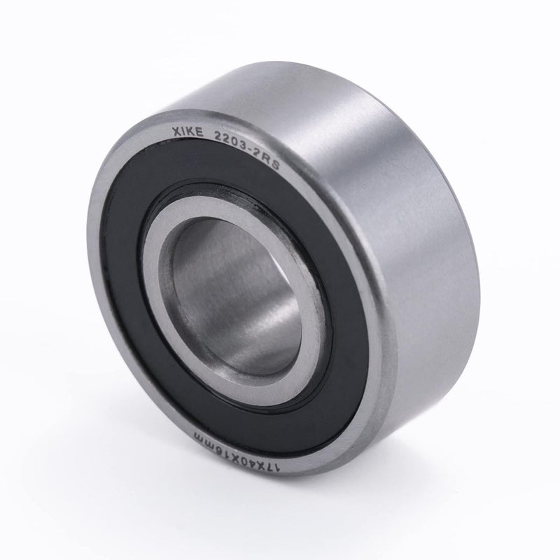 Xike 1 Pcs 2203-2RS Sealed Self-Aligning Ball Bearings 17x40x16mm, Lubricated and Chrome Steel Fits DIY/Fans/Industrial/Agriculture/Pulp/Paper/Beverage/Textile/Material Handling Machinery. - Image 3